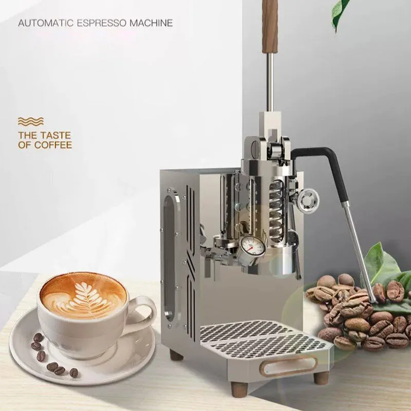 Coffee Equipment For Espresso Machine - 手動レバーエスプレッソマシン ステンレス製 家庭用コーヒーメーカー ミルクスチームワンド 圧力計付き バリスタコーヒー器具